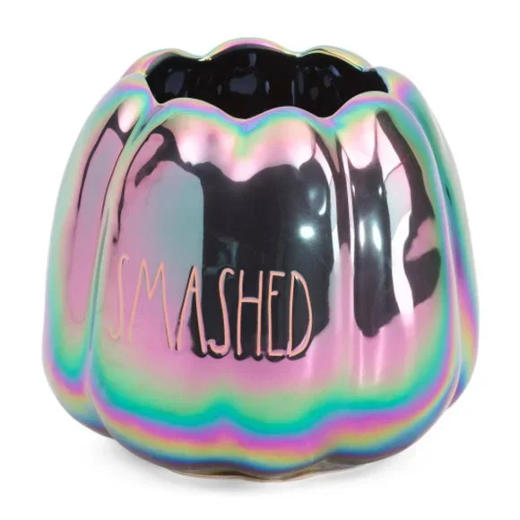 Rae Dunn Ceramic Iridescent Pumpkin Planter- Smashed - Picture 1 of 5